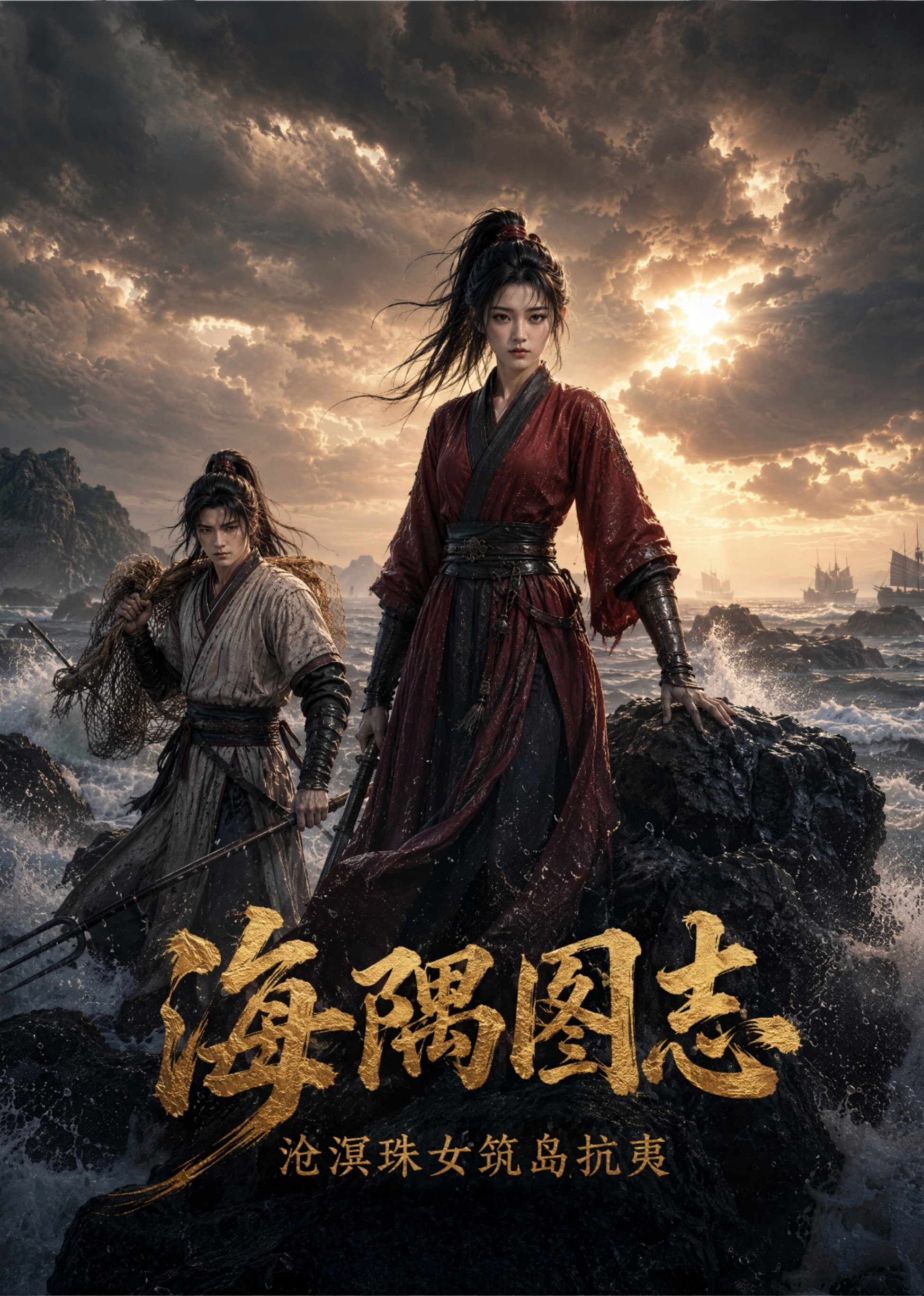 短剧《海隅图志：沧溟珠女筑岛抗夷》海报