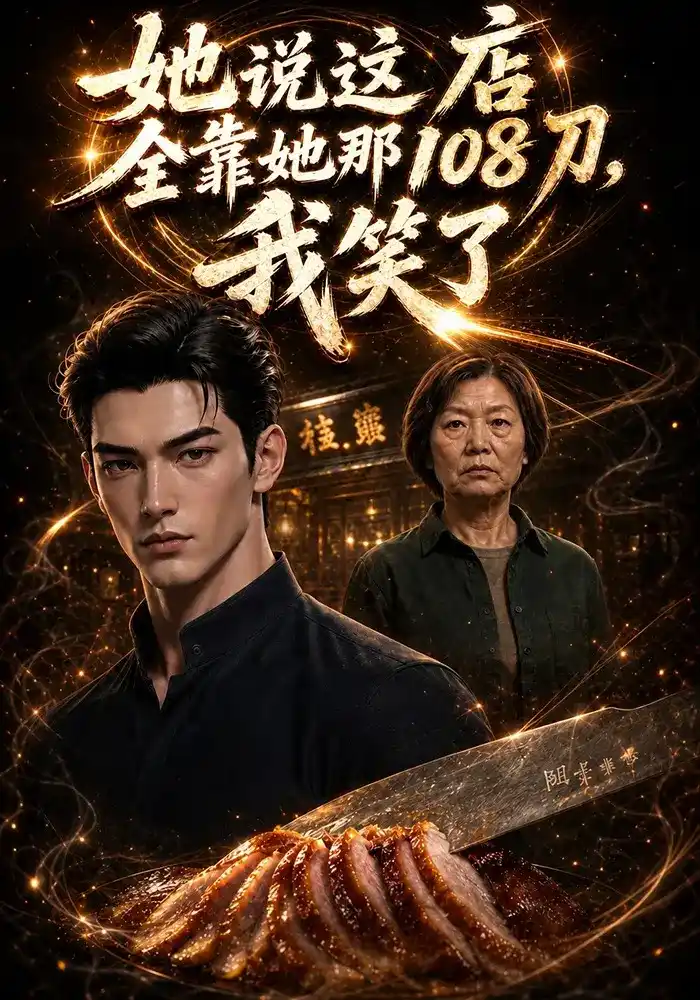 短剧《她说这店全靠她那108刀，我笑了》海报