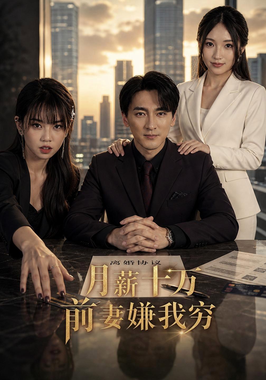 短剧《月薪十万，前妻嫌我穷》海报