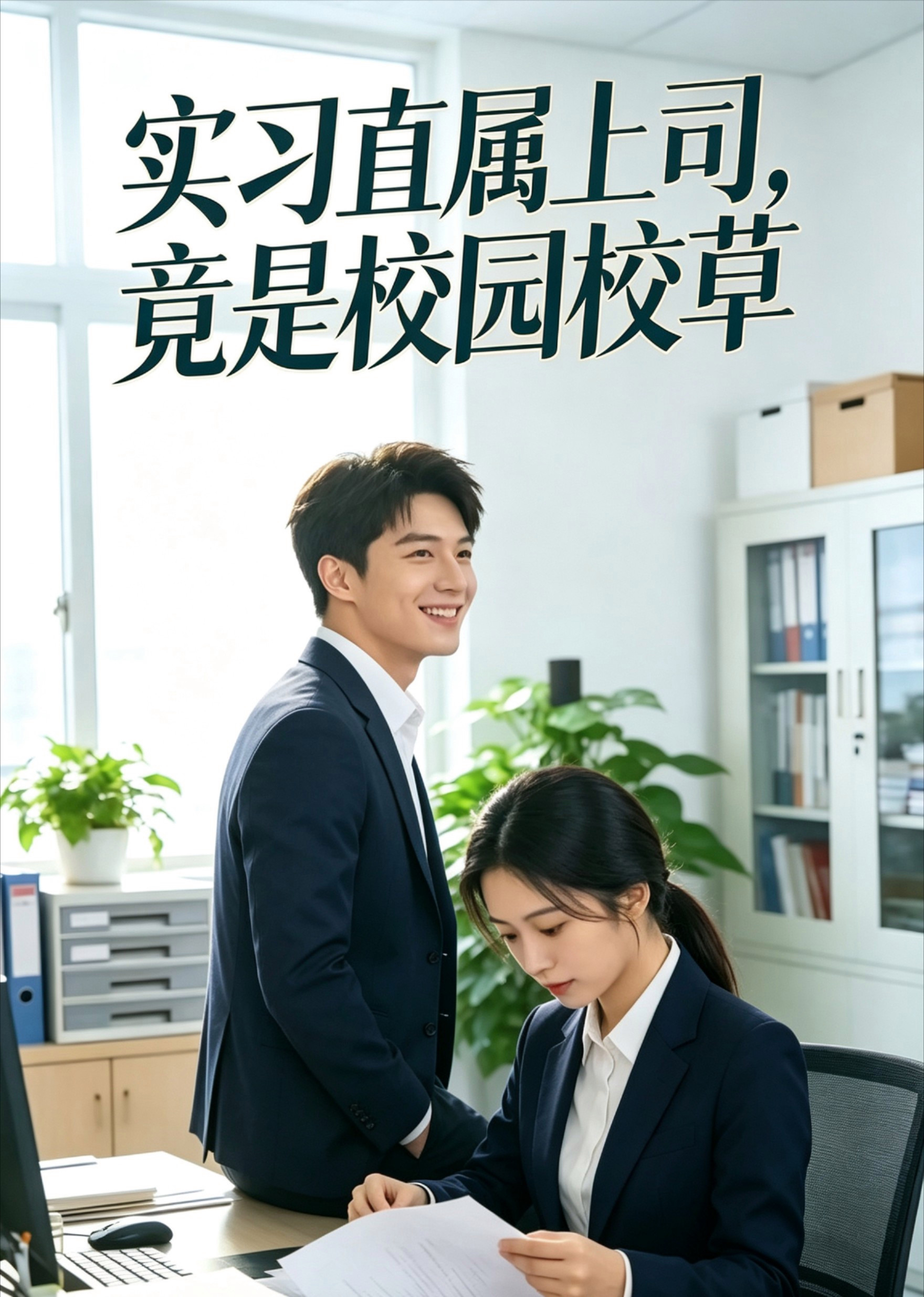 短剧《实习直属上司，竟是校园校草》海报