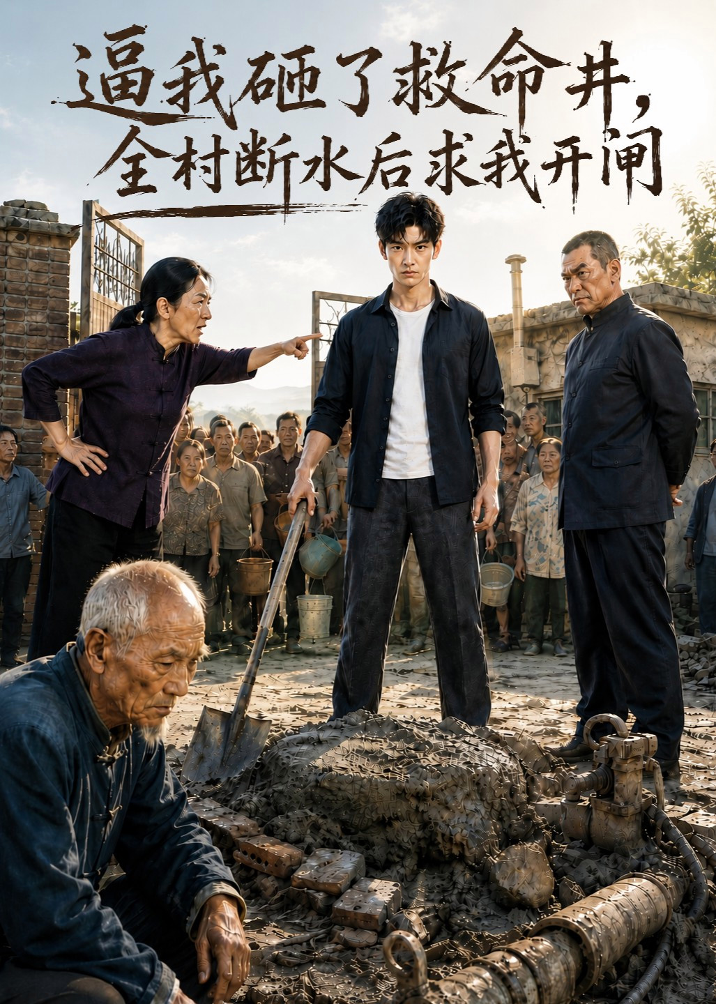 短剧《逼我砸了救命井，全村断水后求我开闸》海报