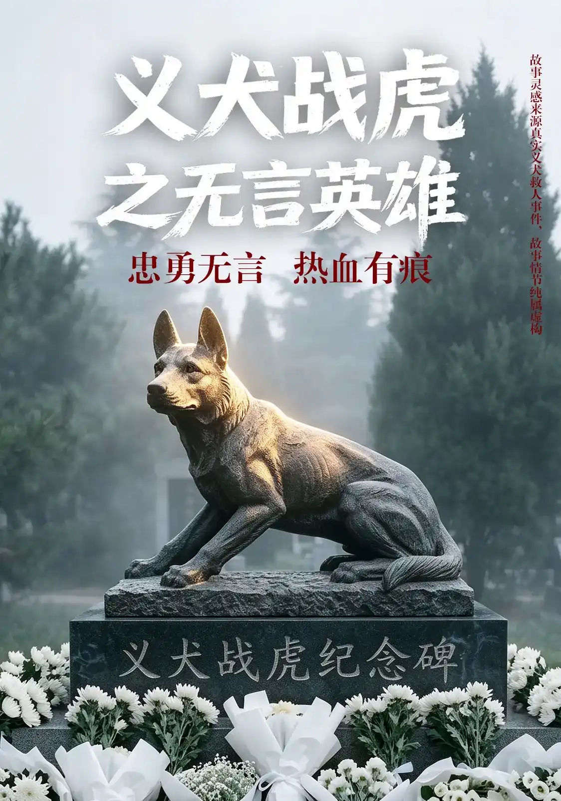 短剧《义犬战虎之无言英雄》海报