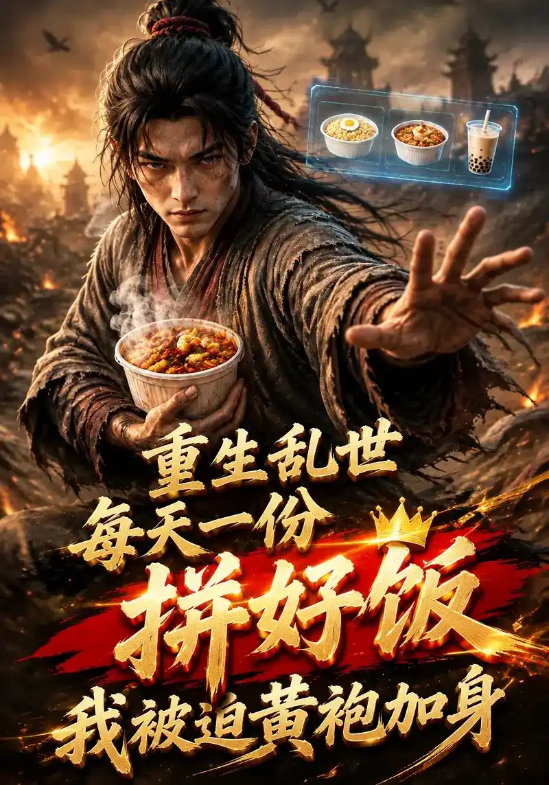 短剧《重生乱世每天一份拼好饭我被迫黄袍加身》海报