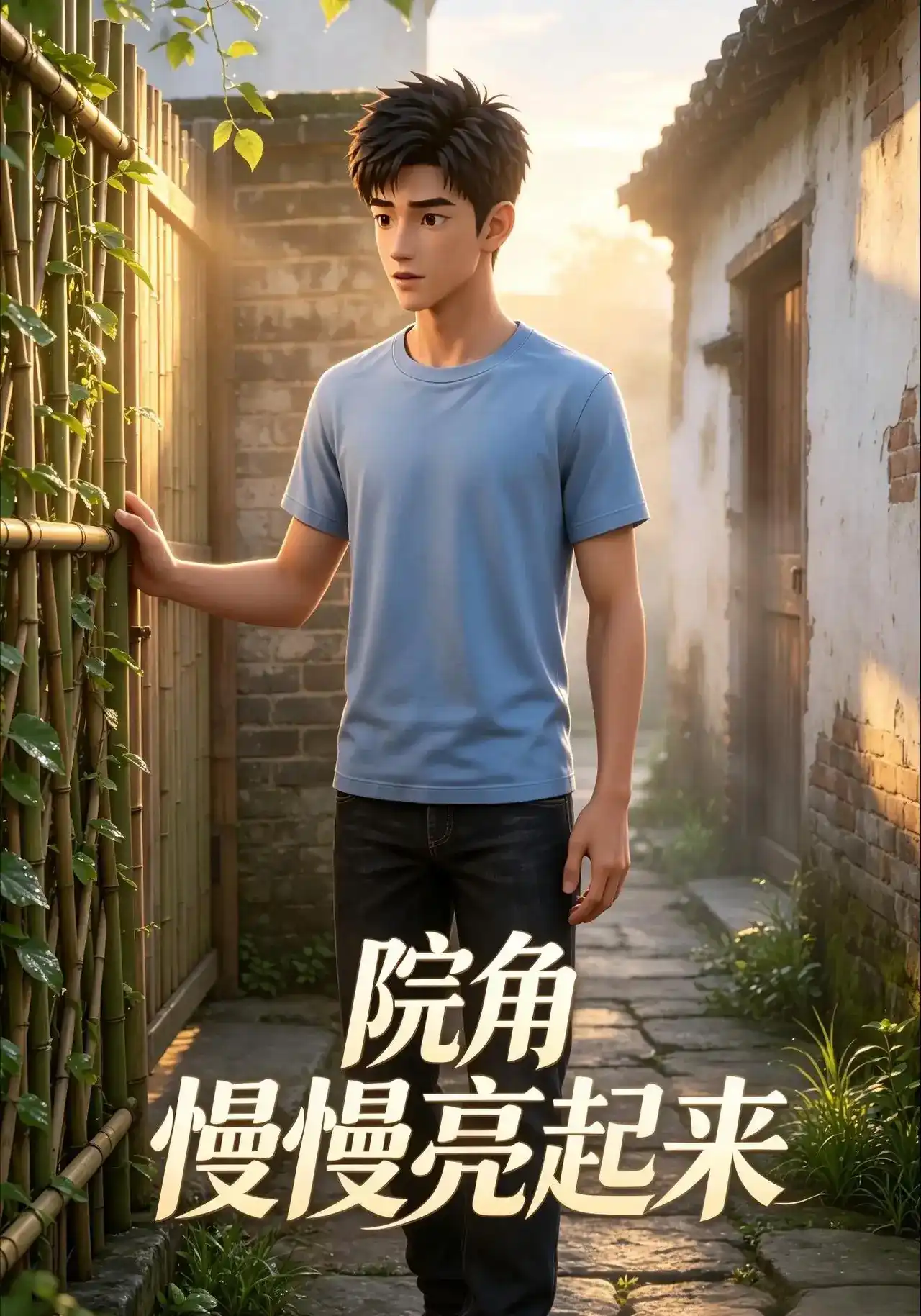 短剧《院角慢慢亮起来》海报