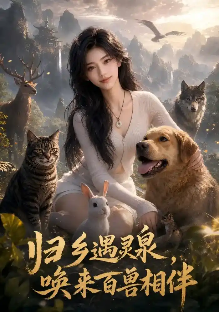 短剧《归乡遇灵泉，唤来百兽相伴》海报