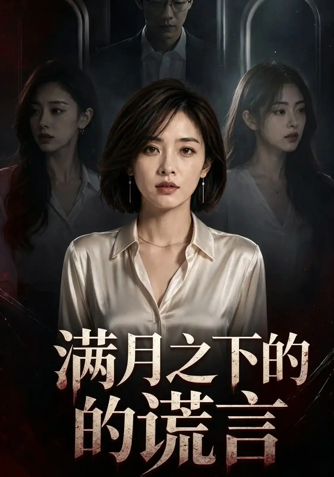 短剧《满月之下的谎言》海报