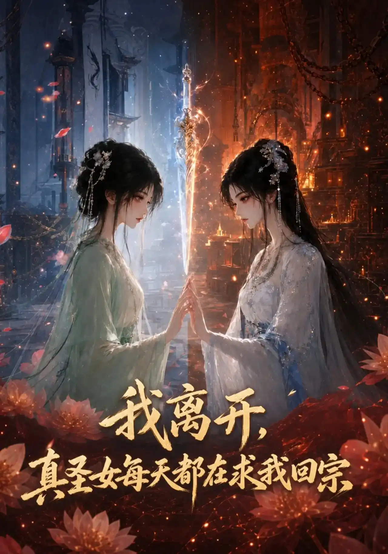 短剧《我离开，真圣女每天都在求我回宗》海报