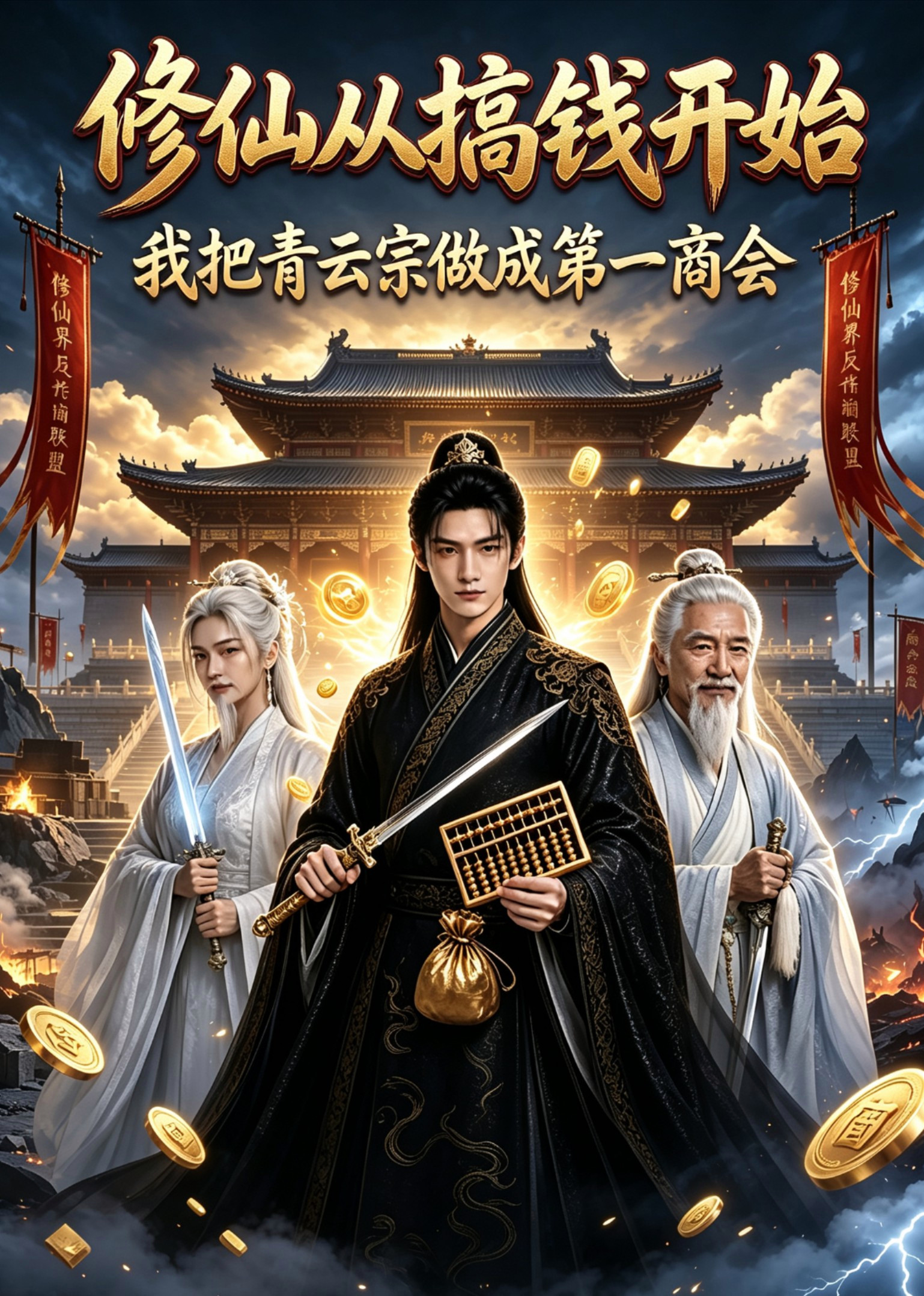 短剧《修仙从搞钱开始》海报
