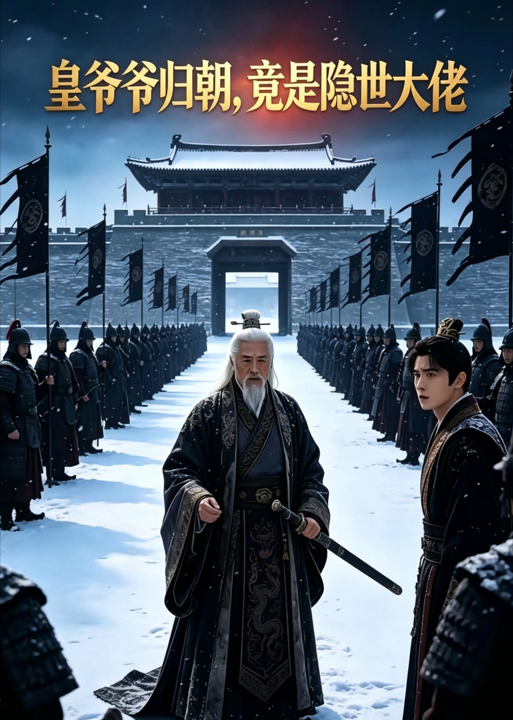 短剧《皇爷爷归朝，竟是隐世大佬》海报