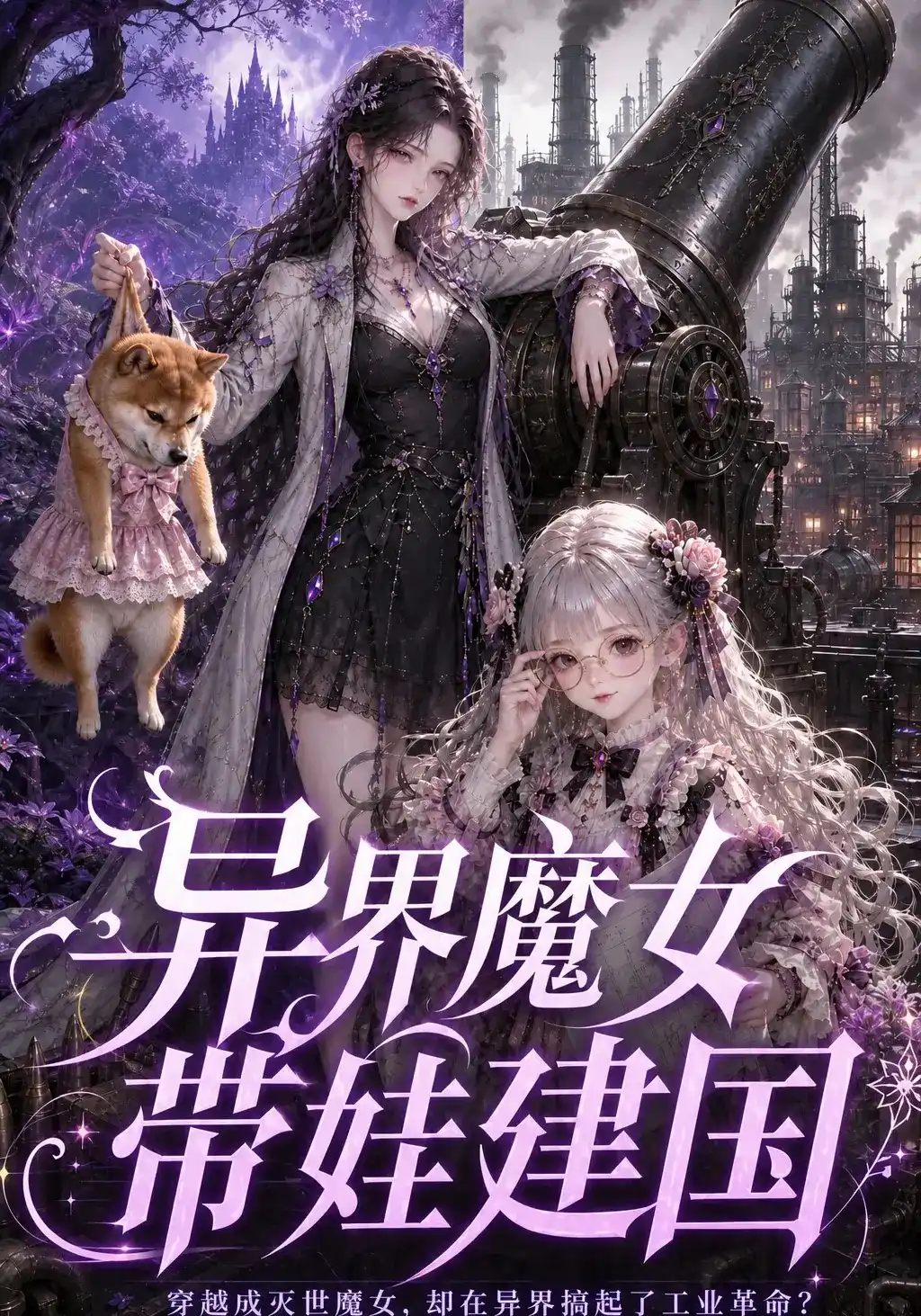 短剧《异界魔女带娃建国》海报