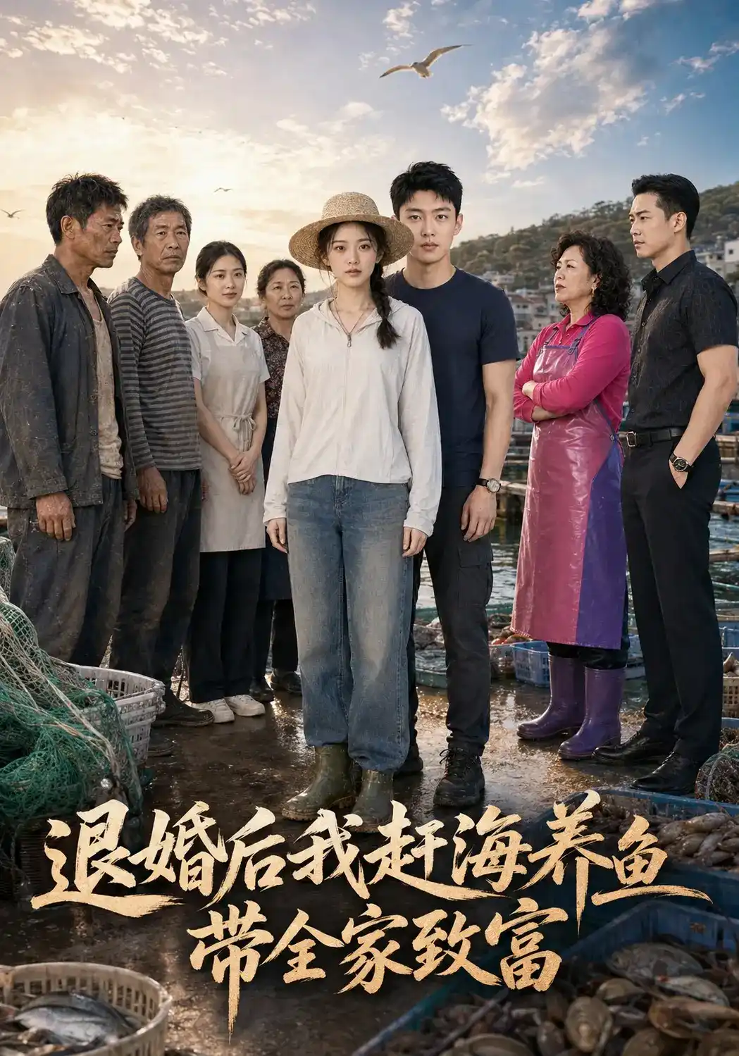 短剧《退婚后我赶海养鱼带全家致富》海报