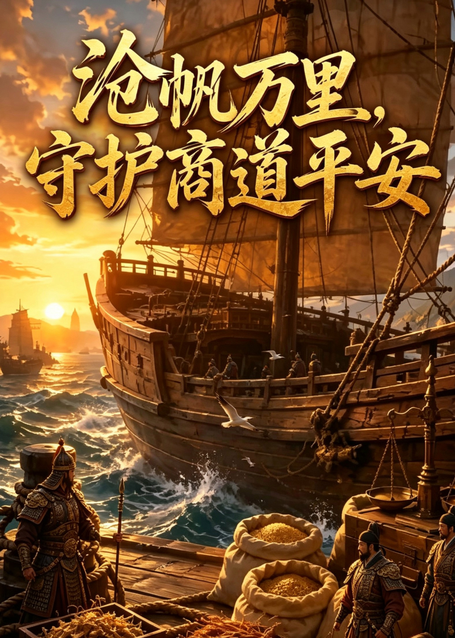 短剧《沧帆万里，守护商道平安》海报