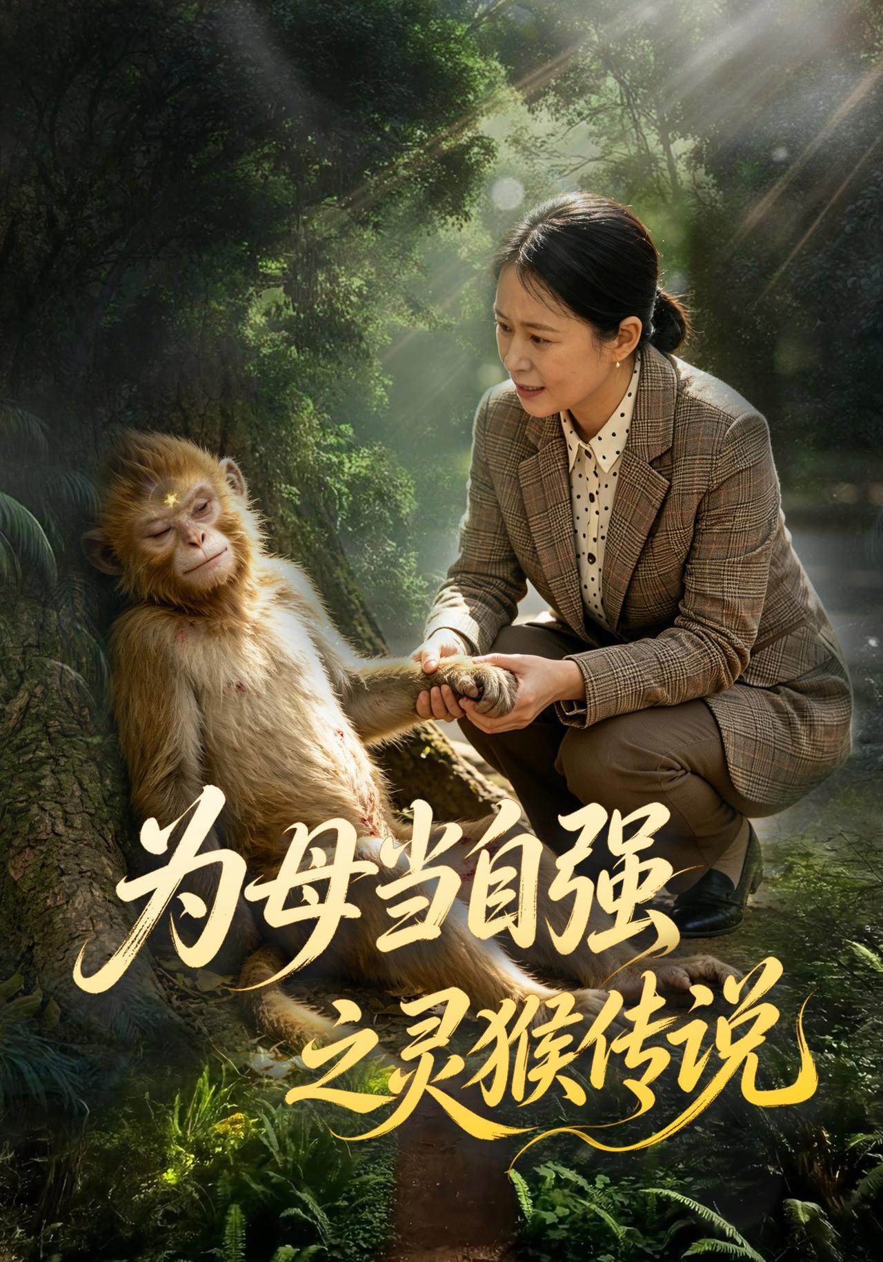 短剧《为母当自强之灵猴传说》海报