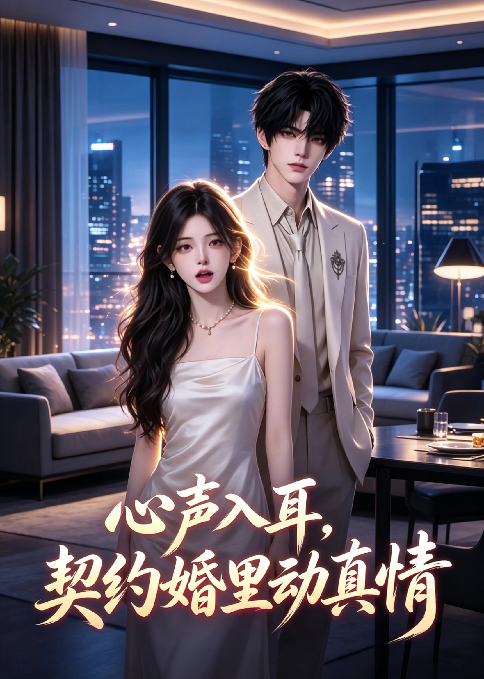 短剧《心声入耳，契约婚里动真情》海报