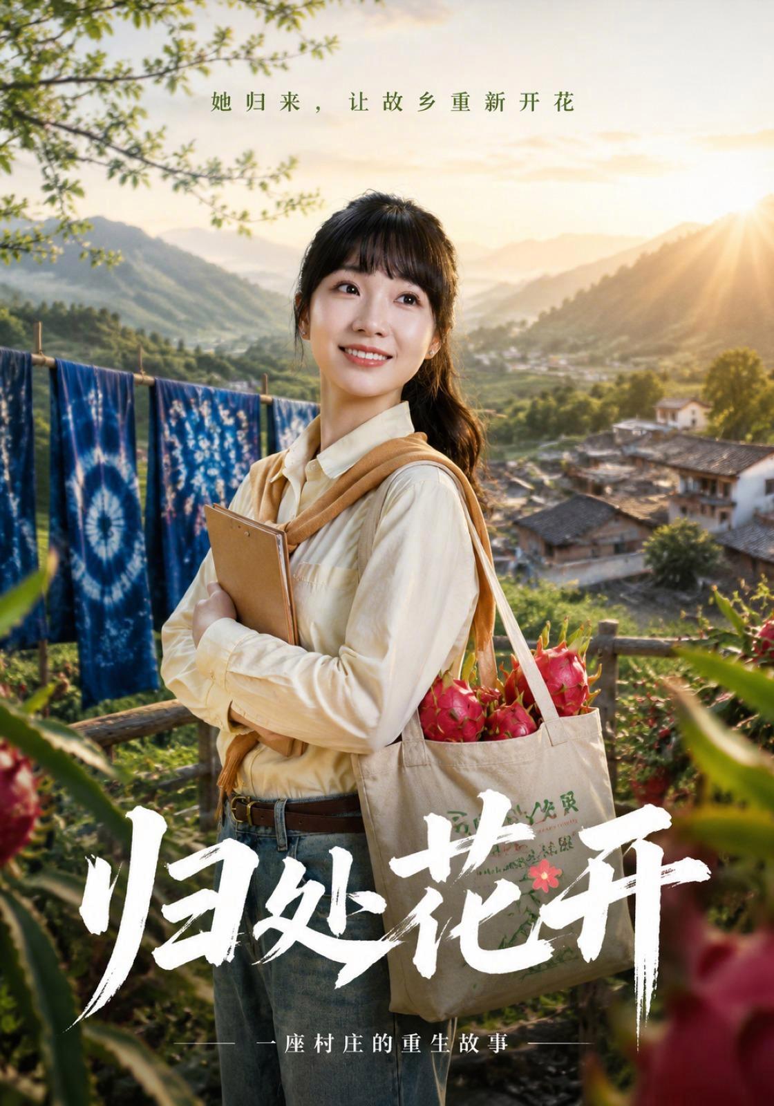 短剧《归处花开》海报