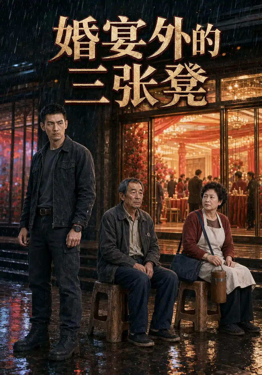 短剧《婚宴外的三张凳》海报