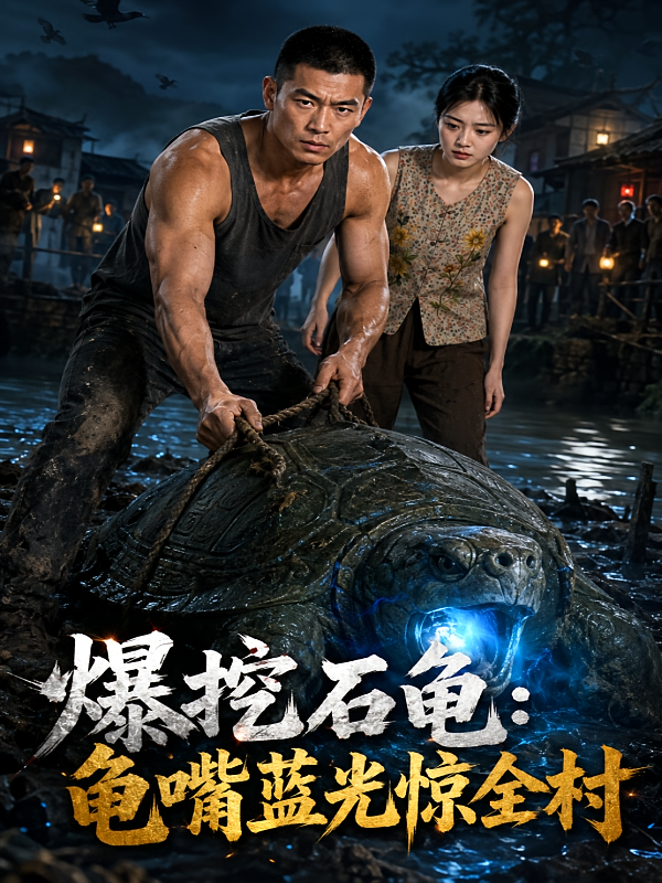 短剧《爆挖石龟：龟嘴蓝光惊全村》海报
