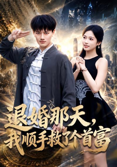 短剧《退婚那天，我顺手救了个首富》海报