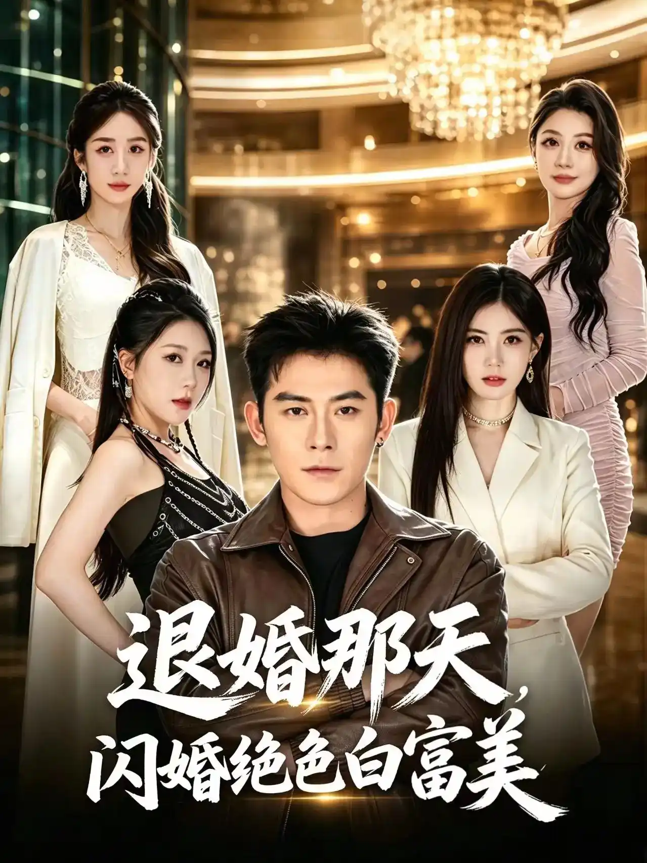短剧《退婚那天，闪婚绝色白富美》海报