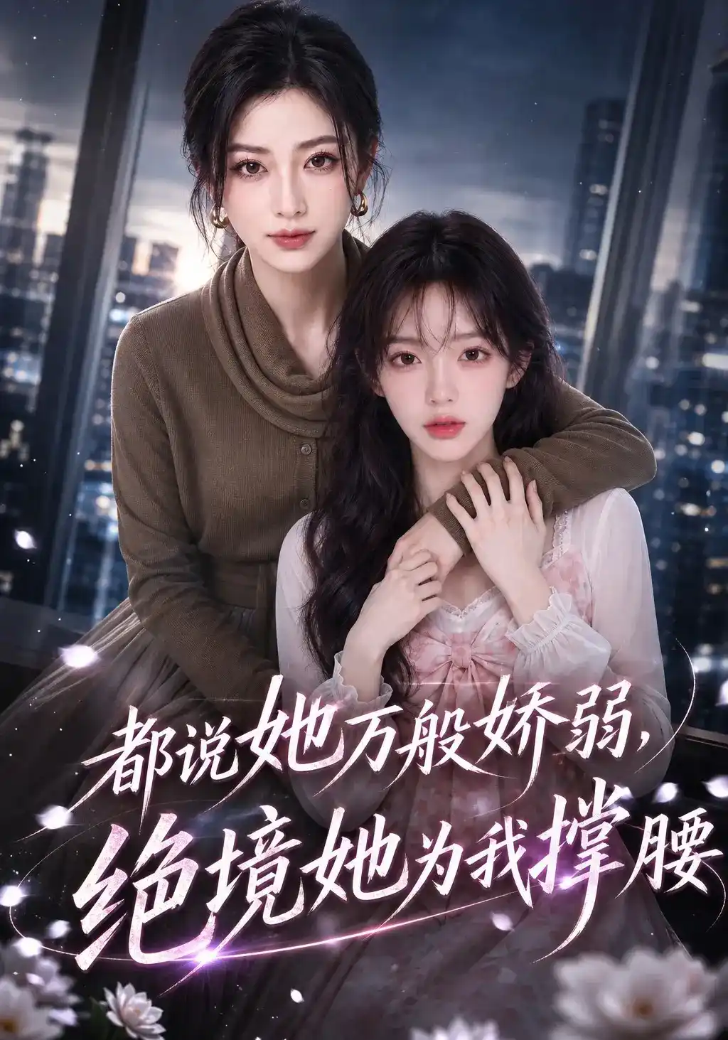 短剧《都说她万般娇弱，绝境她为我撑腰》海报