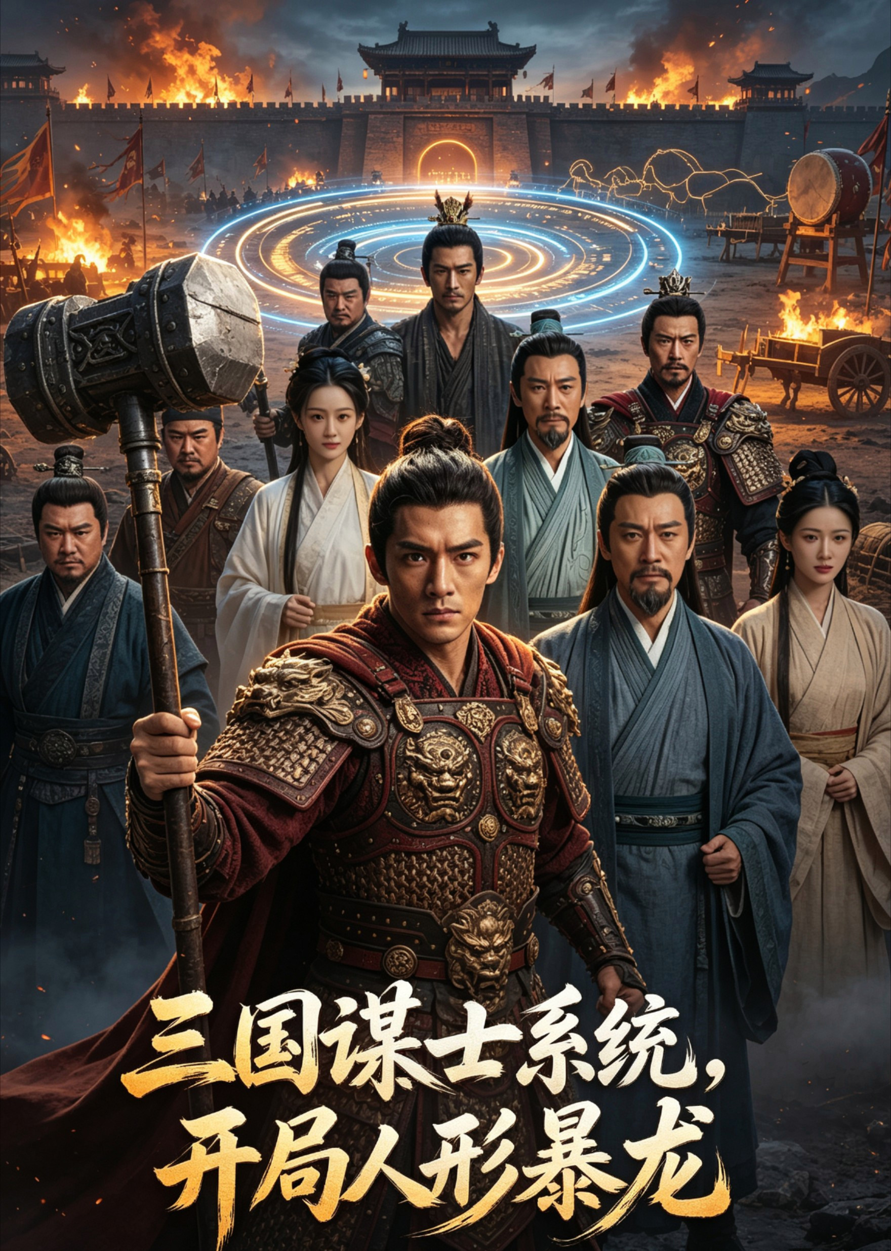 短剧《三国谋士系统，开局人形暴龙》海报