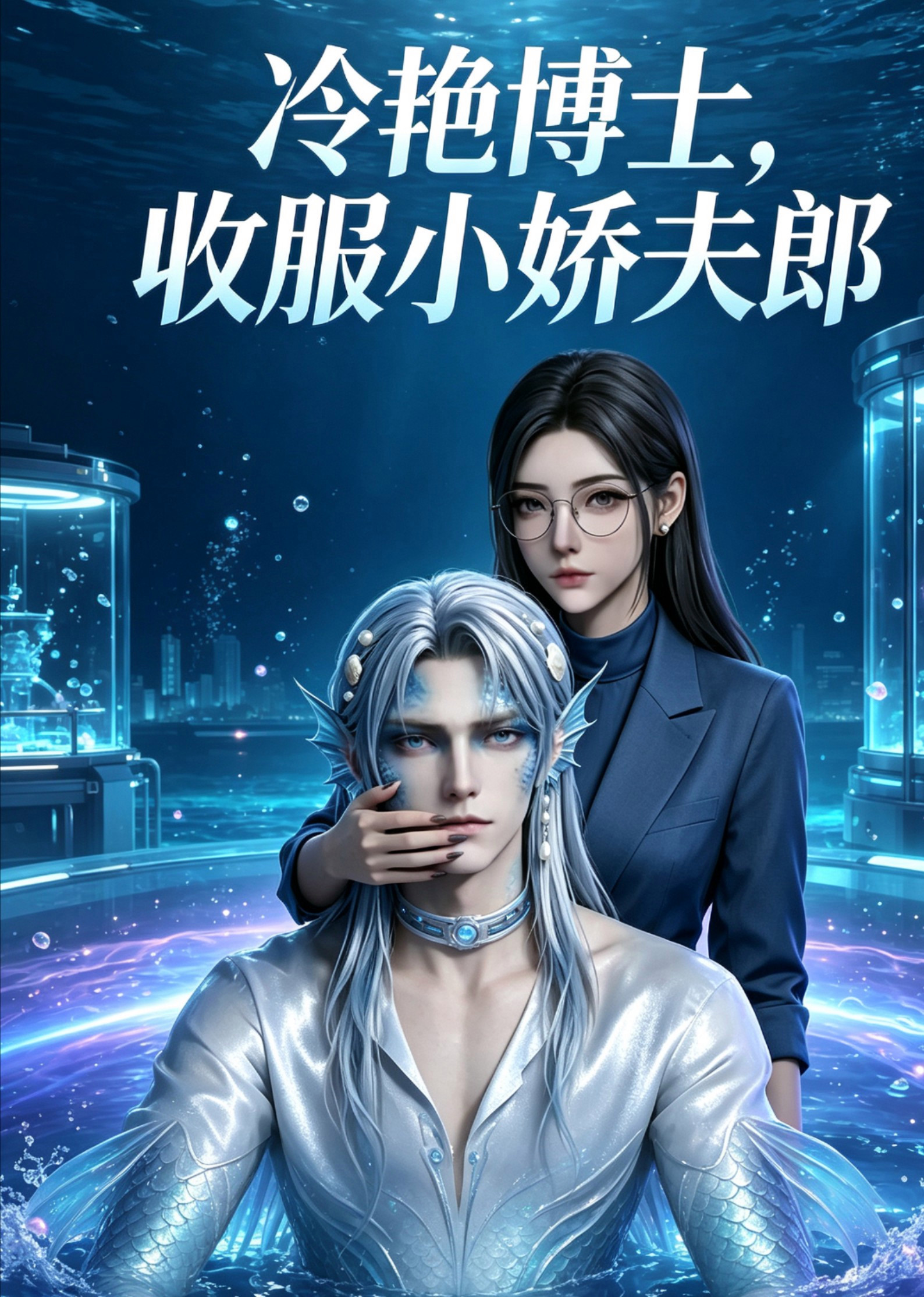 短剧《冷艳博士，收服小娇夫郎》海报