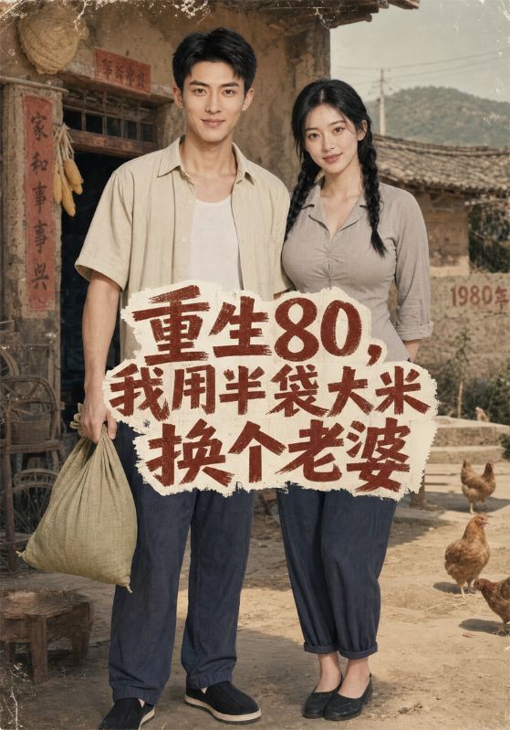 短剧《重生80，我用半袋大米换个老婆》海报