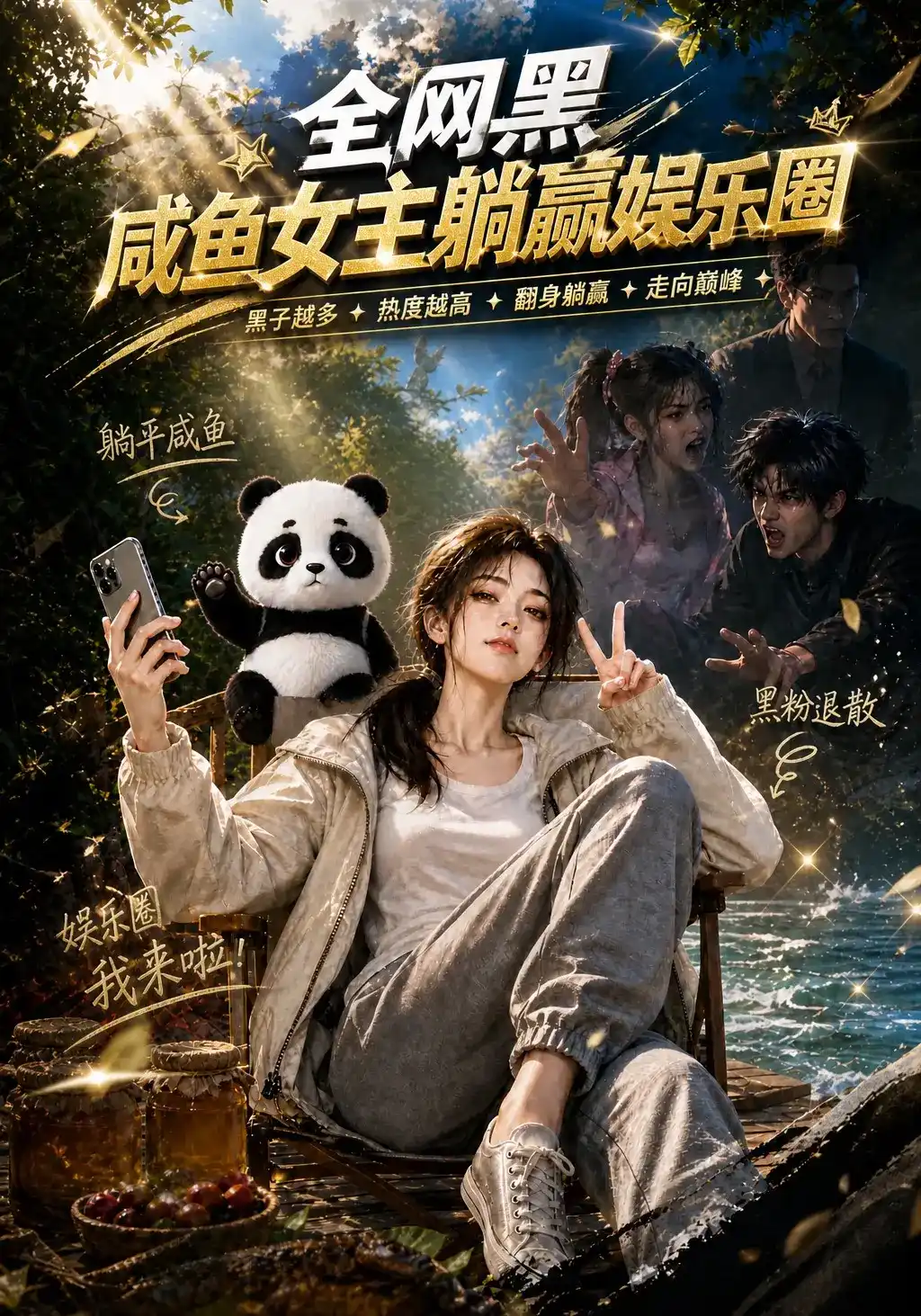 短剧《全网黑咸鱼女主躺赢娱乐圈》海报