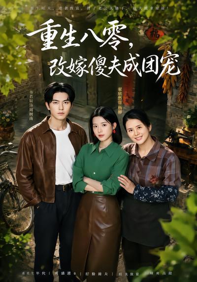 短剧《重生八零，改嫁傻夫成团宠》海报