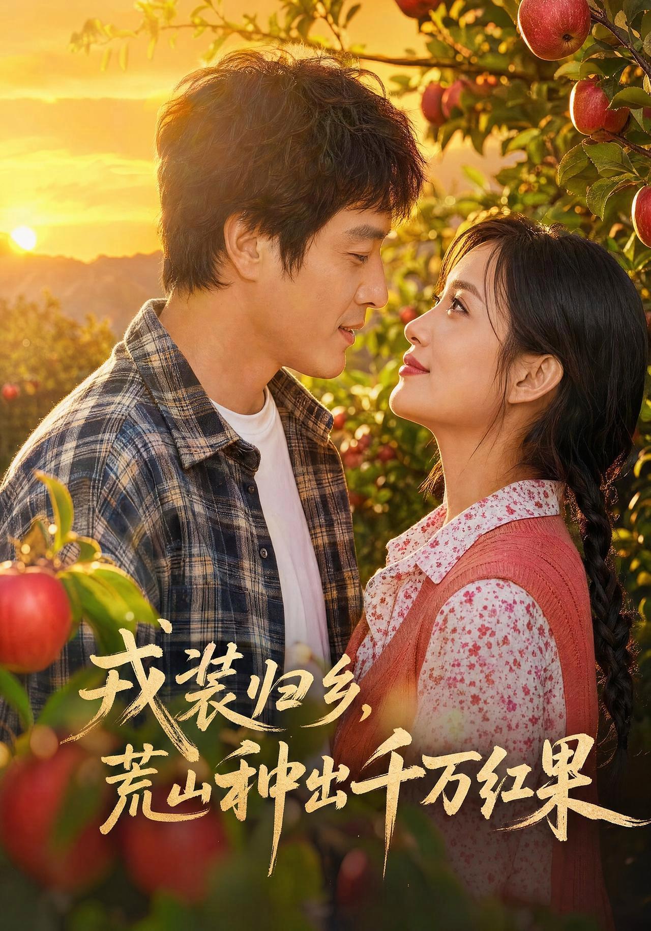 短剧《戎装归乡，荒山种出千万红果》海报