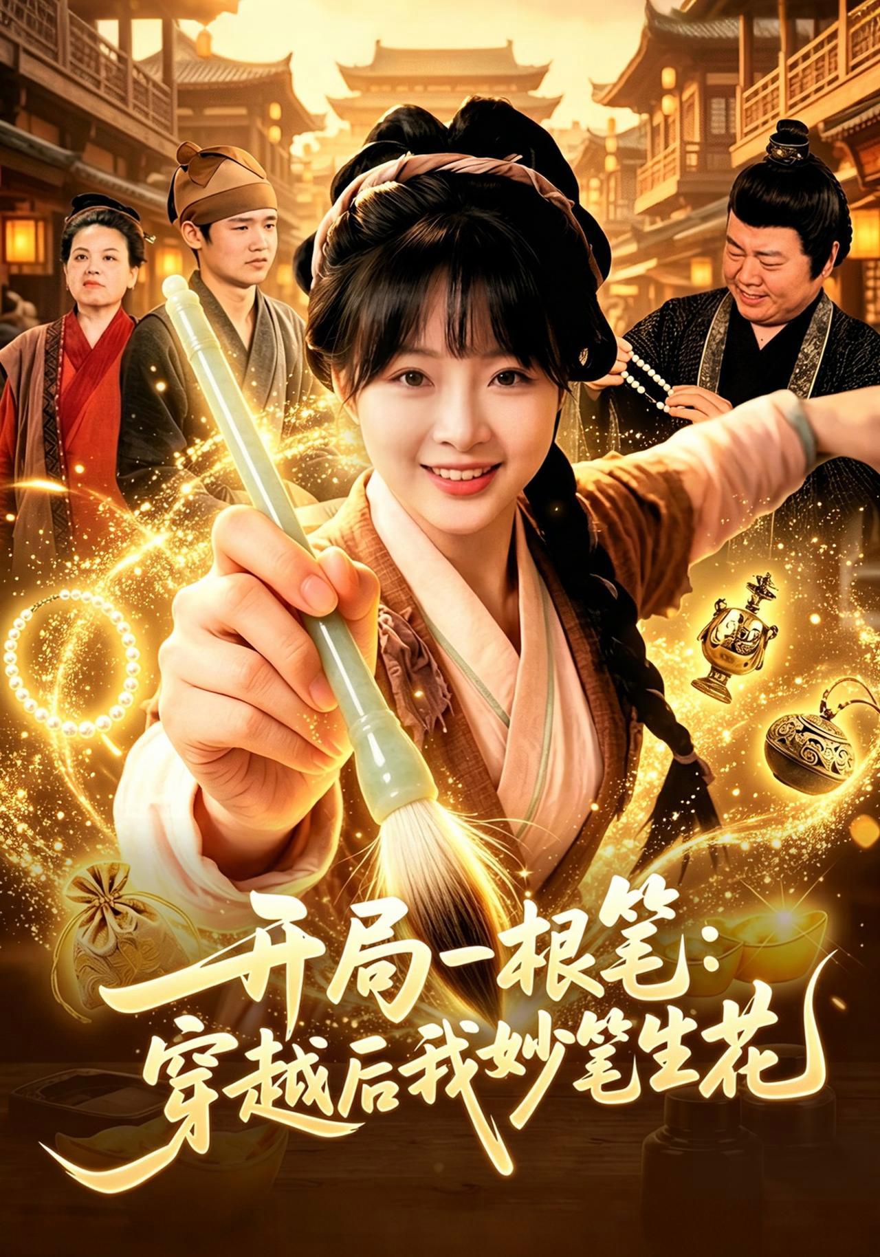 短剧《开局一根笔：穿越后我妙笔生花》海报