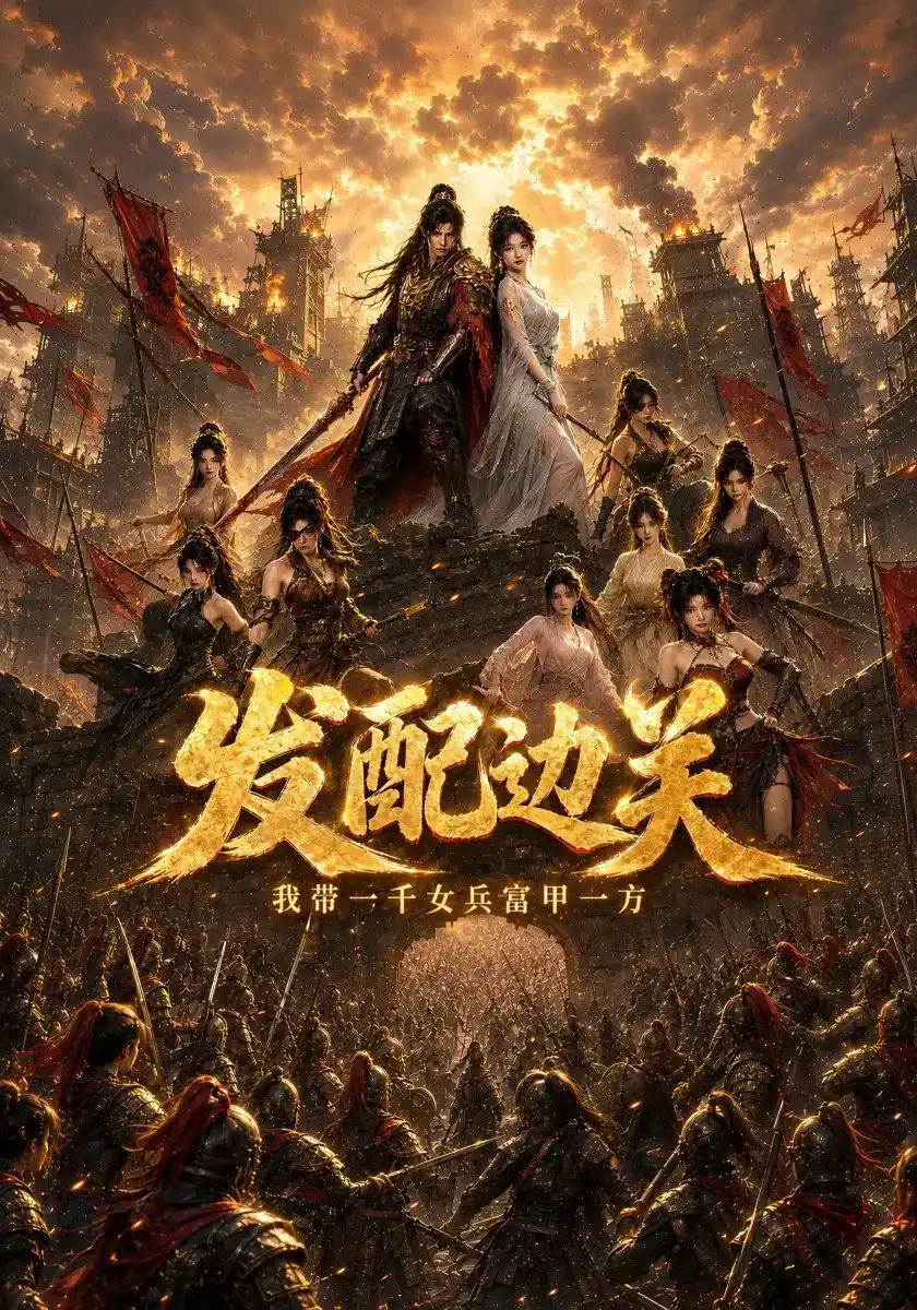短剧《发配边关，我带一千女兵富甲一方》海报