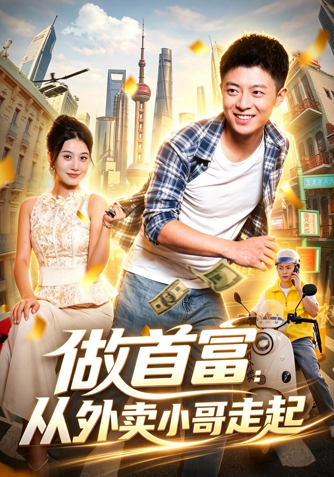 短剧《做首富：从外卖小哥走起》海报