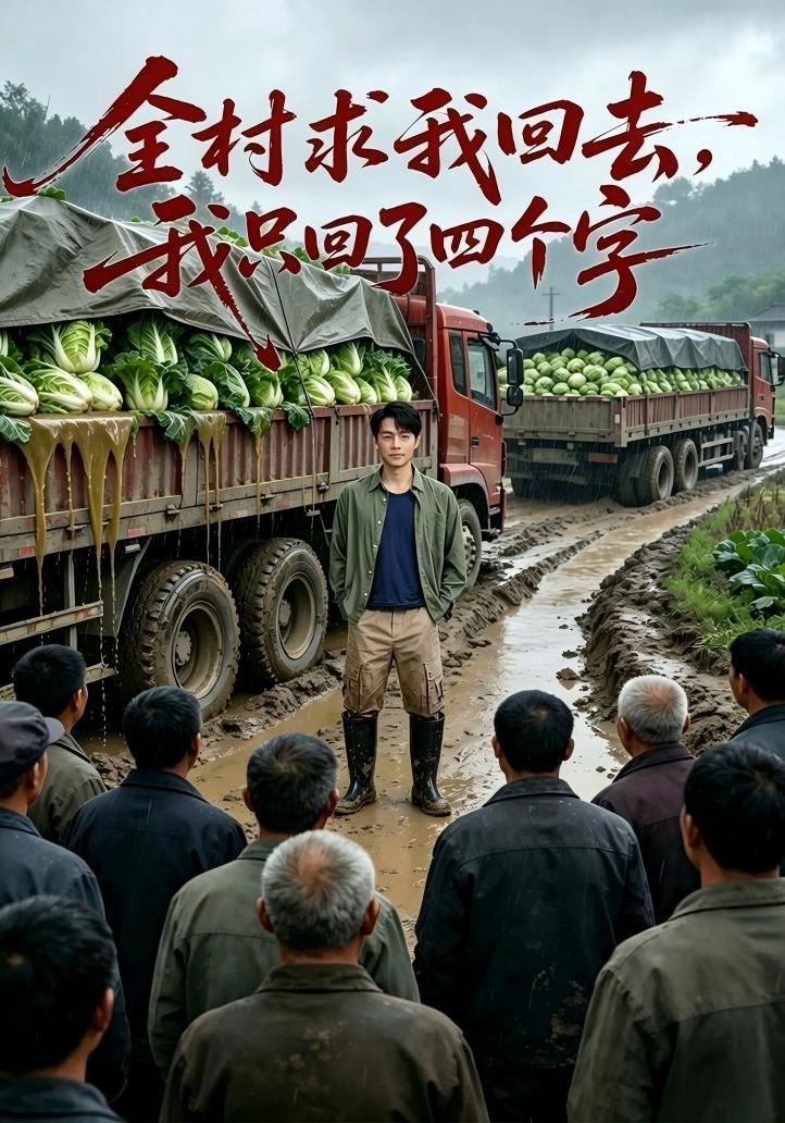 短剧《全村求我回去，我只回了四个字》海报