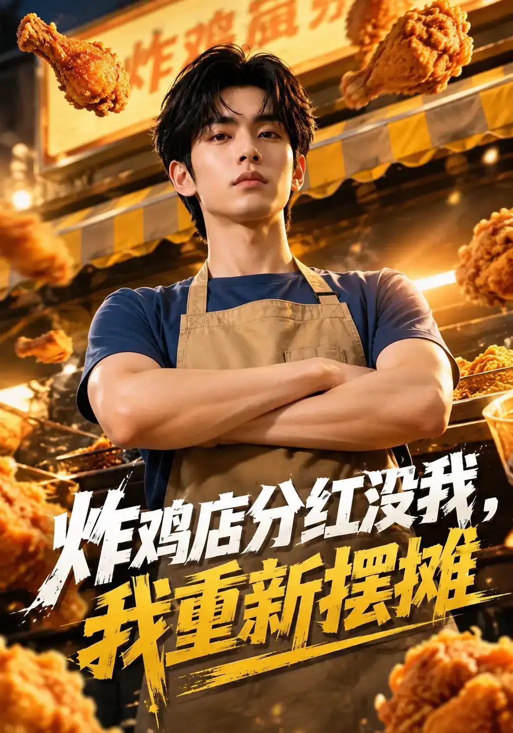 短剧《炸鸡店分红没我，我重新摆摊》海报