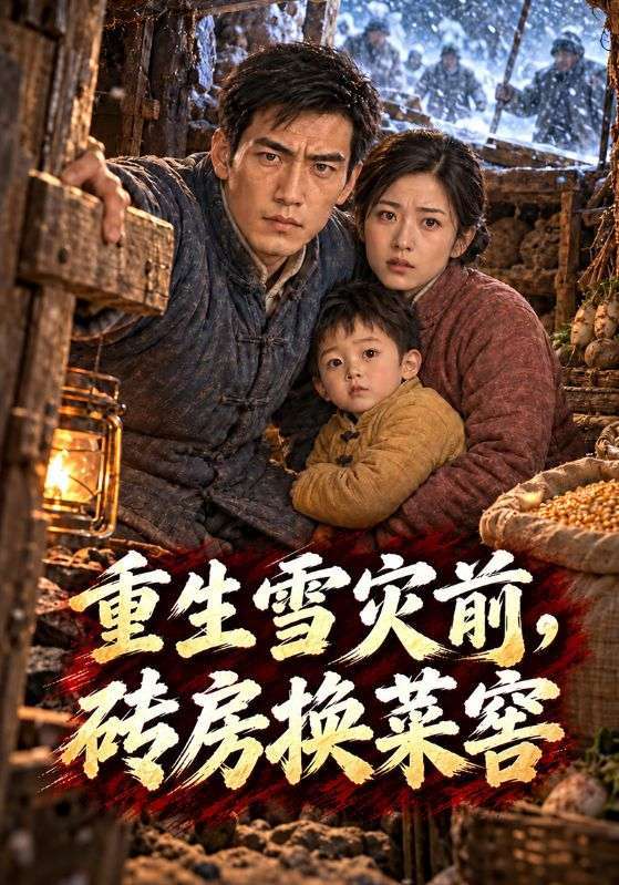 短剧《重生雪灾前，砖房换菜窖》海报