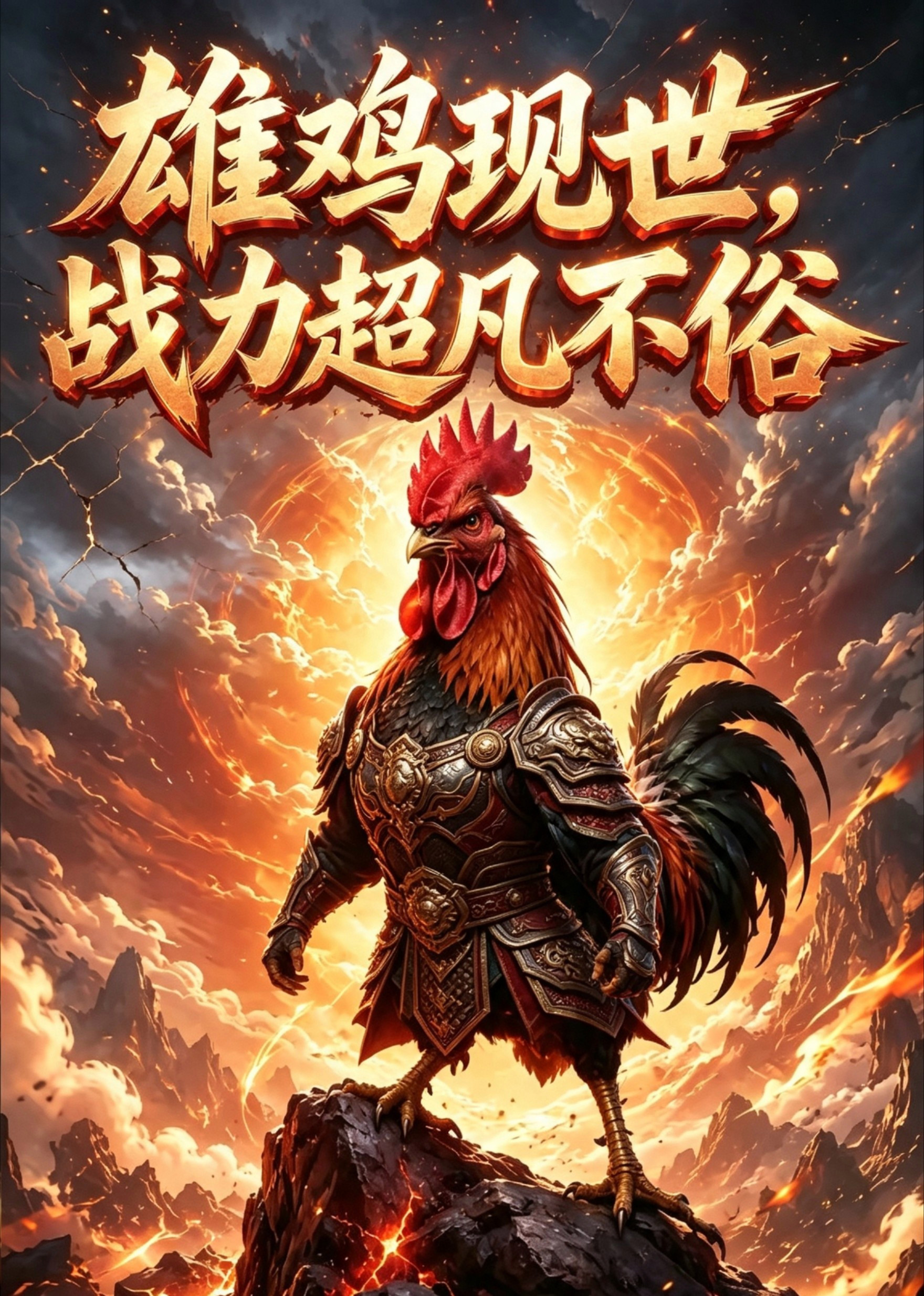 短剧《雄鸡现世，战力超凡不俗》海报